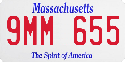 MA license plate 9MM655