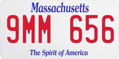 MA license plate 9MM656
