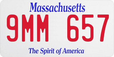 MA license plate 9MM657