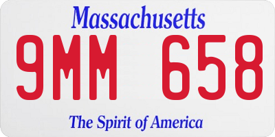 MA license plate 9MM658