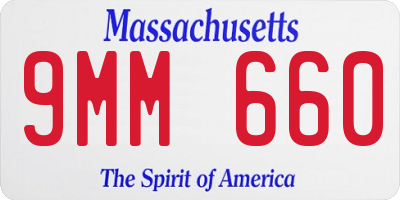 MA license plate 9MM660