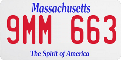 MA license plate 9MM663