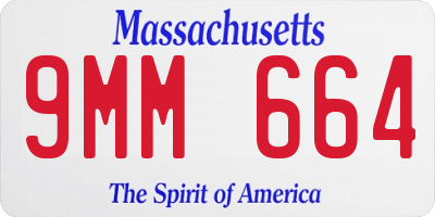 MA license plate 9MM664
