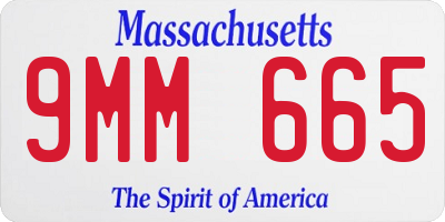 MA license plate 9MM665