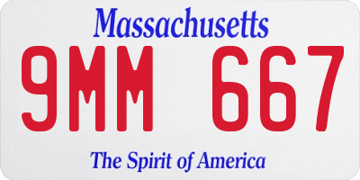 MA license plate 9MM667
