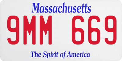 MA license plate 9MM669