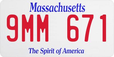 MA license plate 9MM671