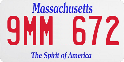 MA license plate 9MM672