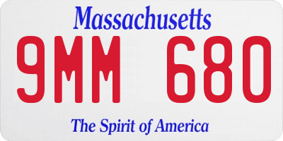 MA license plate 9MM680