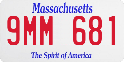 MA license plate 9MM681