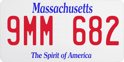 MA license plate 9MM682