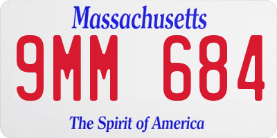 MA license plate 9MM684