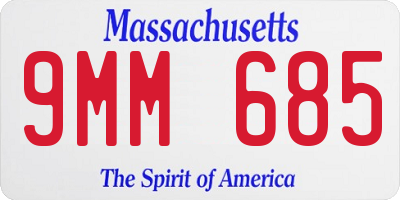 MA license plate 9MM685