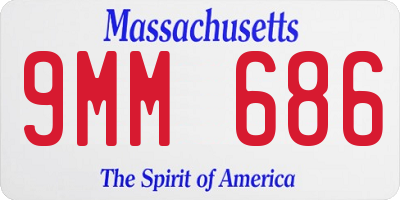 MA license plate 9MM686