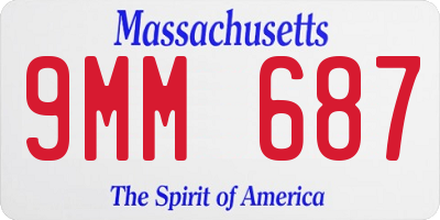 MA license plate 9MM687