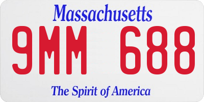 MA license plate 9MM688