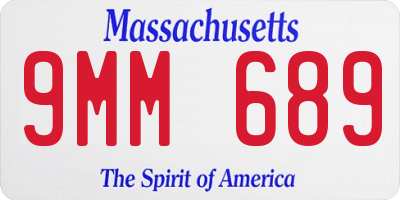 MA license plate 9MM689