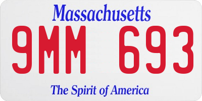 MA license plate 9MM693