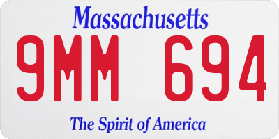 MA license plate 9MM694