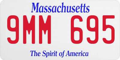 MA license plate 9MM695