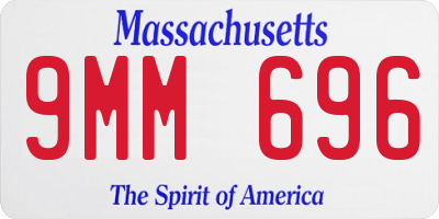 MA license plate 9MM696
