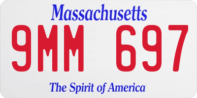 MA license plate 9MM697