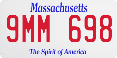 MA license plate 9MM698