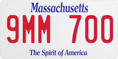 MA license plate 9MM700