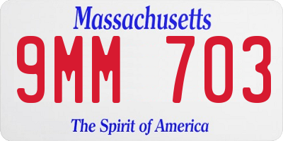 MA license plate 9MM703