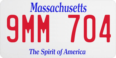 MA license plate 9MM704