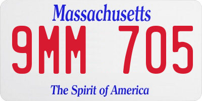 MA license plate 9MM705