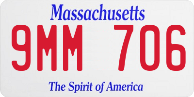MA license plate 9MM706