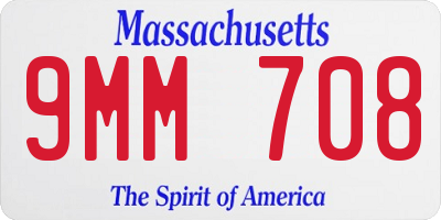 MA license plate 9MM708