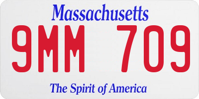 MA license plate 9MM709