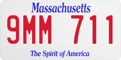 MA license plate 9MM711