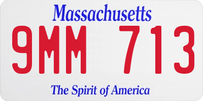 MA license plate 9MM713