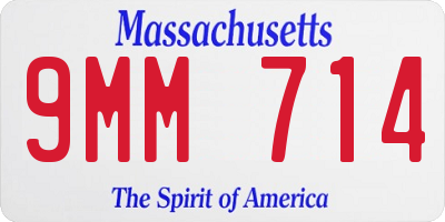MA license plate 9MM714
