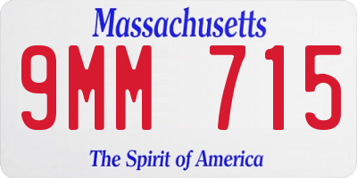 MA license plate 9MM715