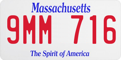 MA license plate 9MM716