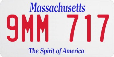 MA license plate 9MM717