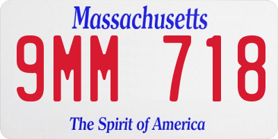 MA license plate 9MM718