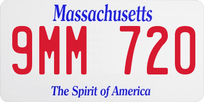 MA license plate 9MM720