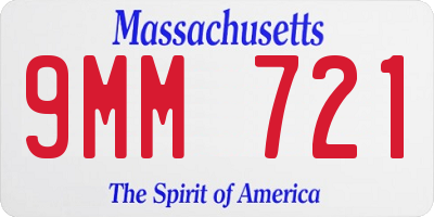 MA license plate 9MM721