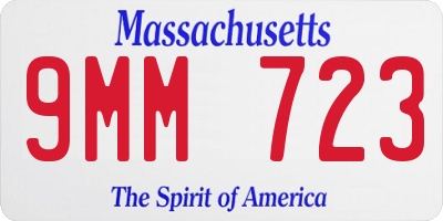MA license plate 9MM723