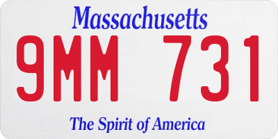 MA license plate 9MM731