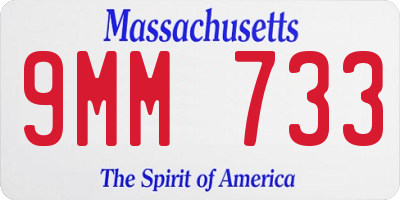 MA license plate 9MM733