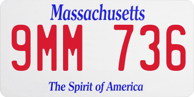 MA license plate 9MM736