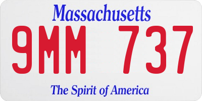 MA license plate 9MM737