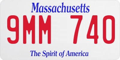 MA license plate 9MM740