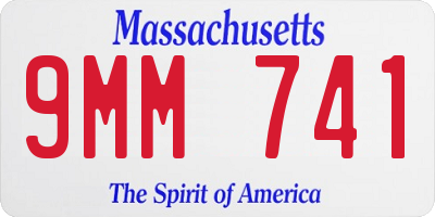 MA license plate 9MM741